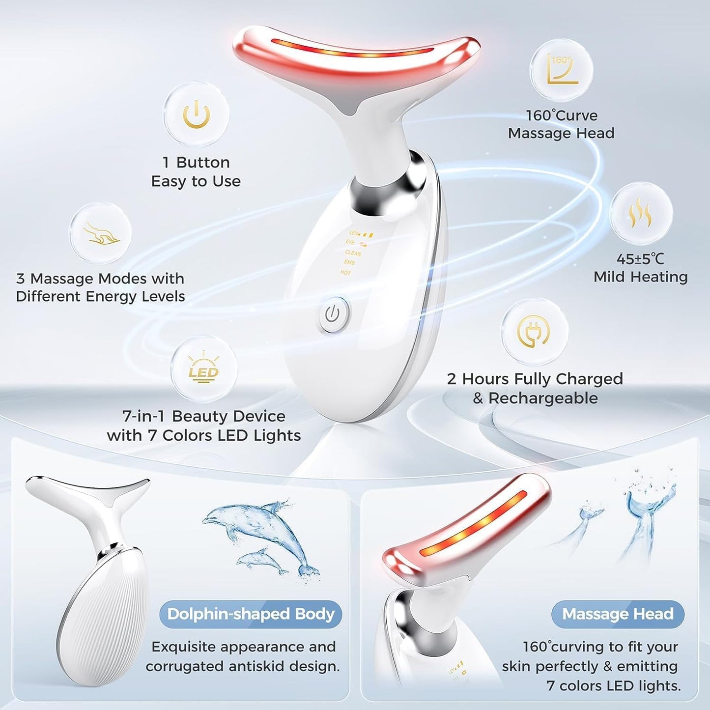 GlowTone™ (3-Color LED Photon Therapy Neck Massager)